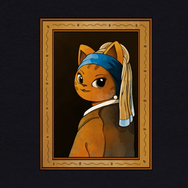 The Cat with the Pearl Earring by Vallina84